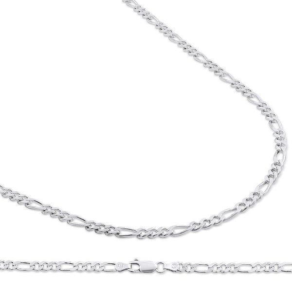 Silver Figaro Link Chain Necklace